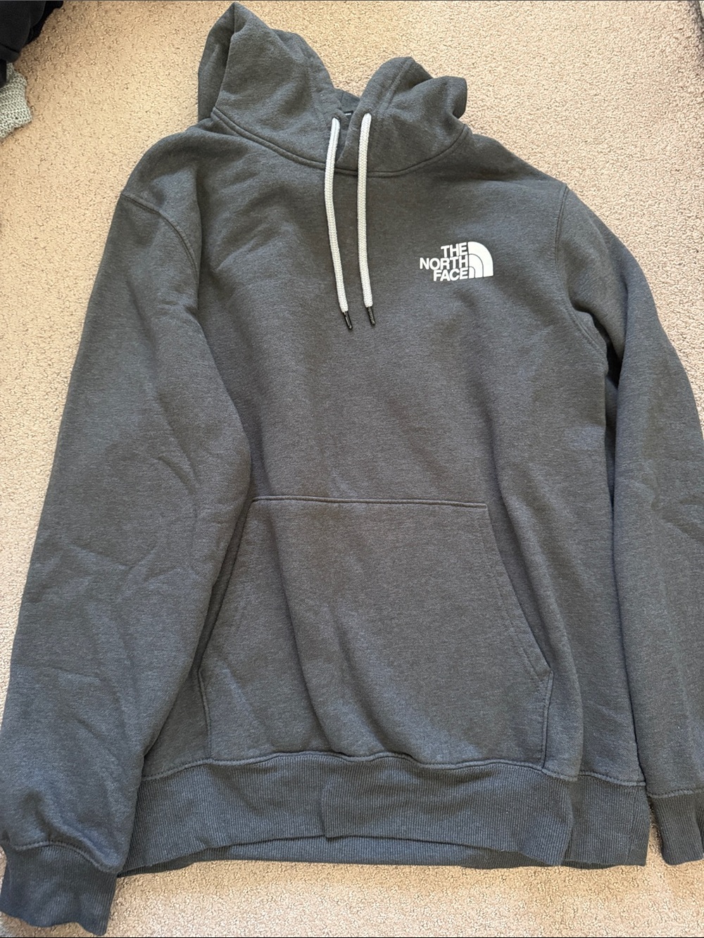 The North Face Men's Charcoal Gray Crewneck Hoodie Sweatshirt